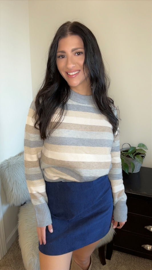Stripe Colorblock Sweater
