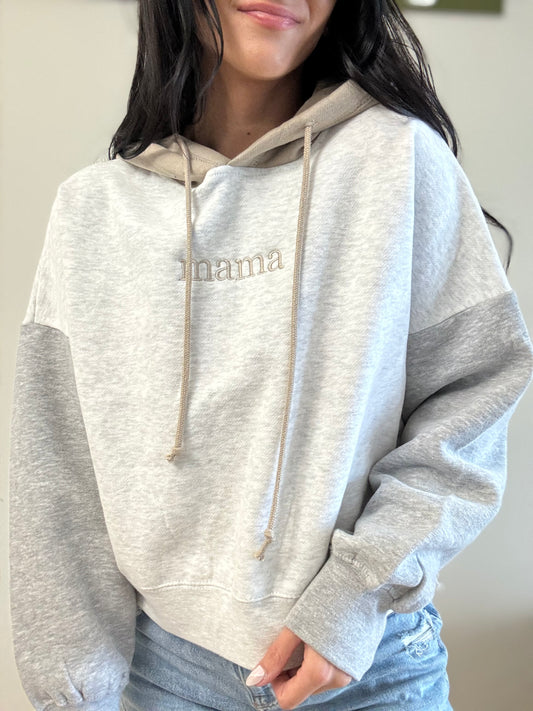 Neutral Mama Colorblock Hoodie