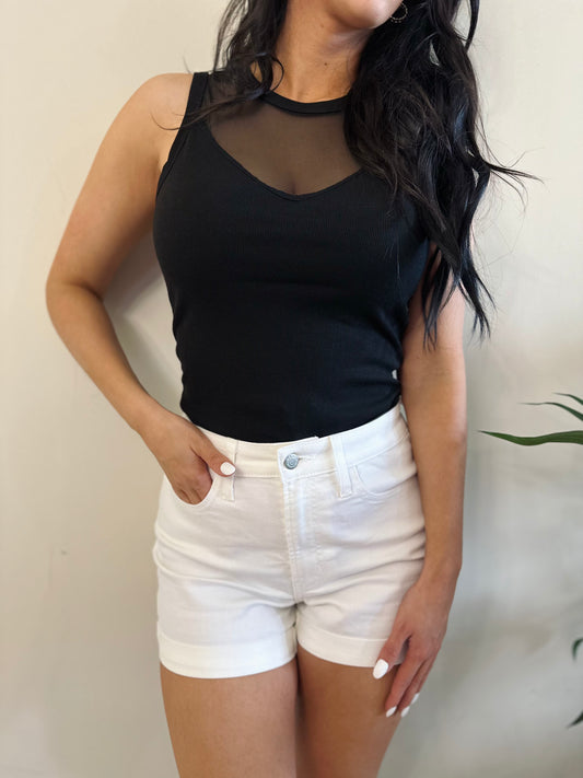 Sleeveless Mesh Bodysuit