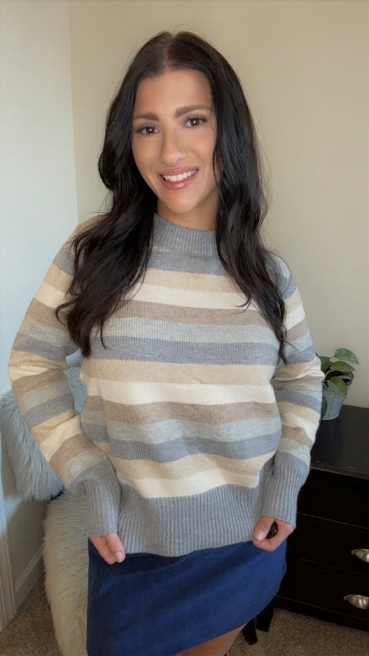 Stripe Colorblock Sweater