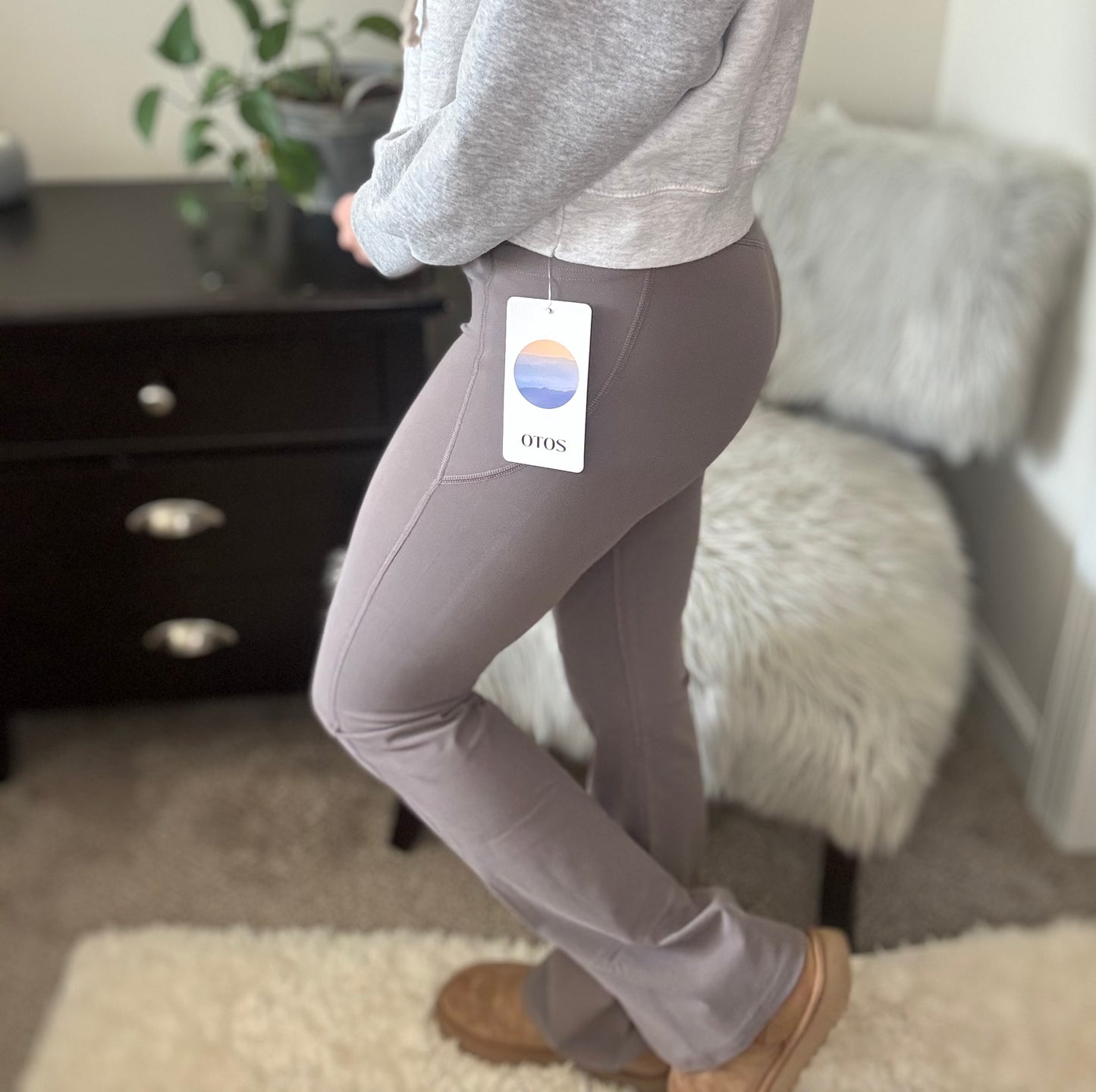 Flare Legging W/Cross Waist Band