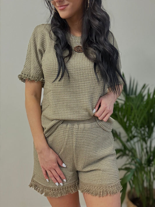 Laurel Green Fringe Trim Set