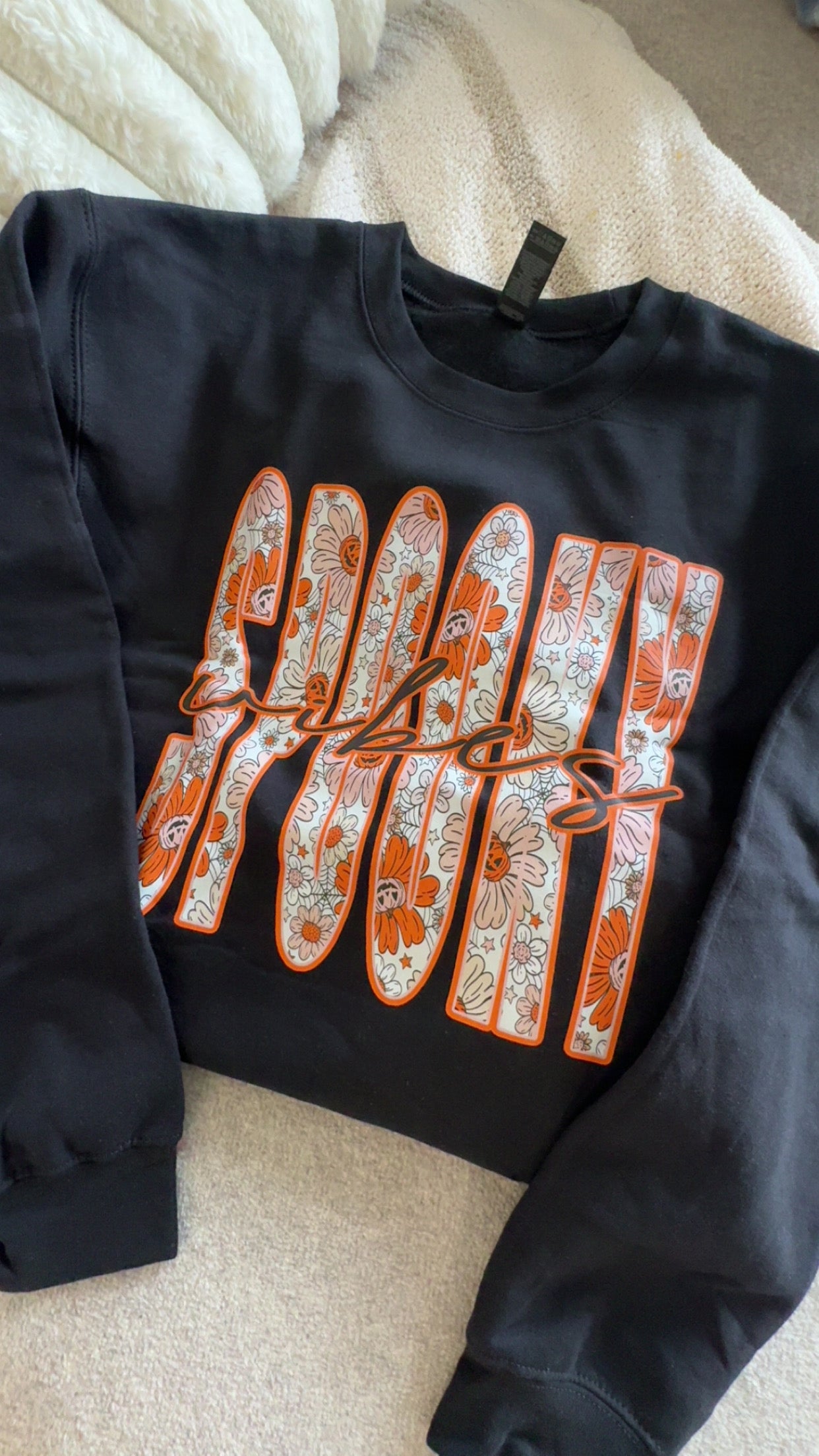Pumpkins & Floral Spooky Vibes Sweatshirt