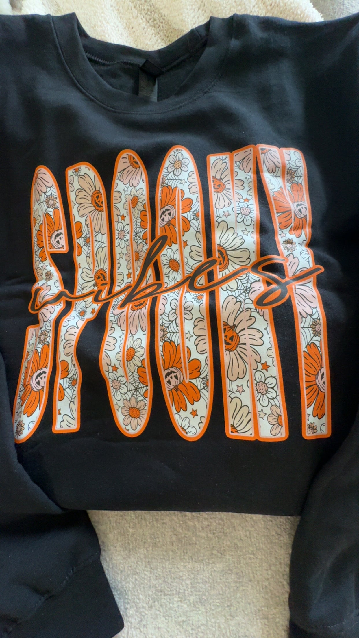 Pumpkins & Floral Spooky Vibes Sweatshirt