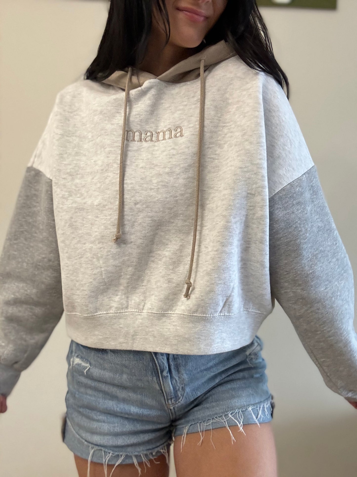 Neutral Mama Colorblock Hoodie
