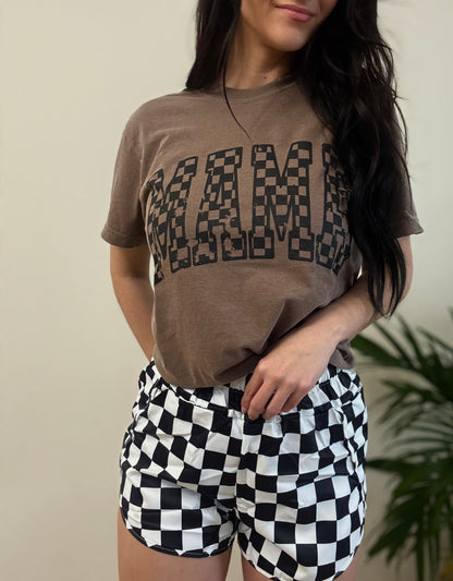 Mama Checkered Graphic Tee