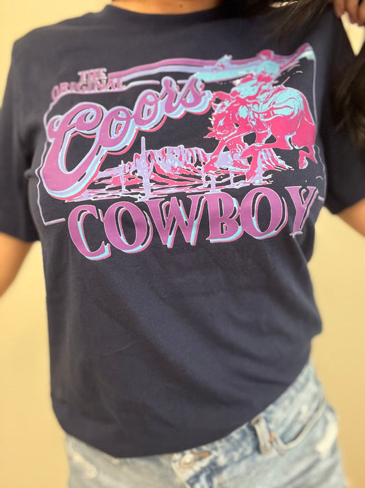 Original Coors Cowboy NEON