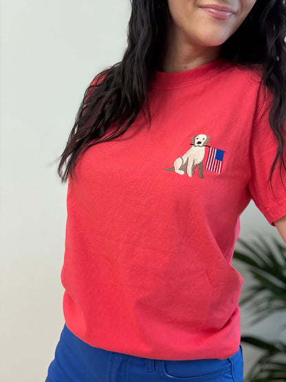 American Pup Embroidered Tee