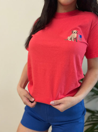 American Pup Embroidered Tee