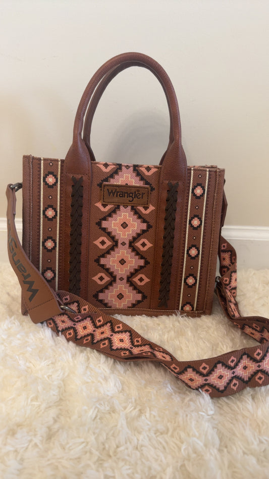 Wrangler Southwestern Print Canvas Mini Tote