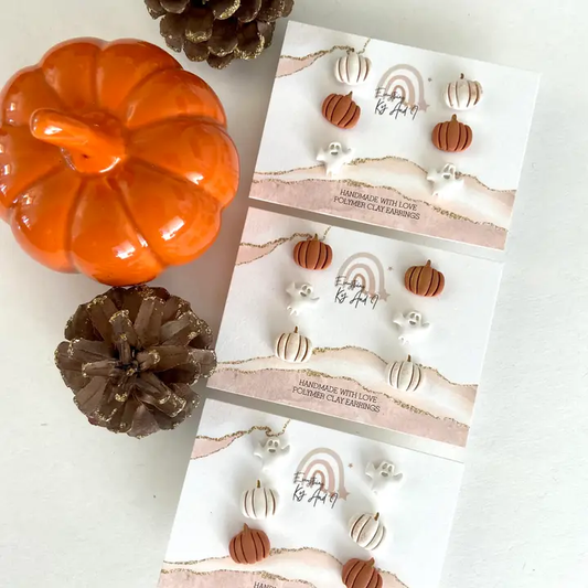 3 Pack Handmade Fall Studs